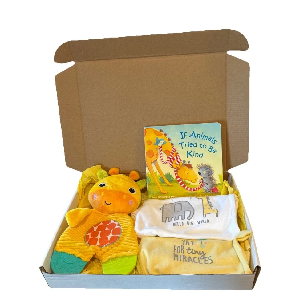 Unisex Baby Shower Gift Box, Newborn Essentials Bedtime Present, Infant Gift Set